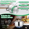 thumbnail image 6 of Vesteel 5 QT Stock Pot, Tri-Ply Bottom Stainless Steel Cooking Pot with Visible Lid, Induction Soup Pot Compatible with All Stoves, Stockpot for Stewing Simmering Boiling, Dishwasher Safe, 6 of 7