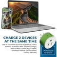 thumbnail image 6 of OREI Australia, New Zealand, China Travel Plug Adapter - 2 USA Inputs - 3 Pack - Type I, 6 of 8