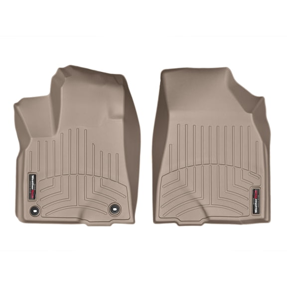 WeatherTech Custom Fit FloorLiners compatible with 2014-2019 Toyota Highlander - 1st Row (Driver & Passenger), Tan