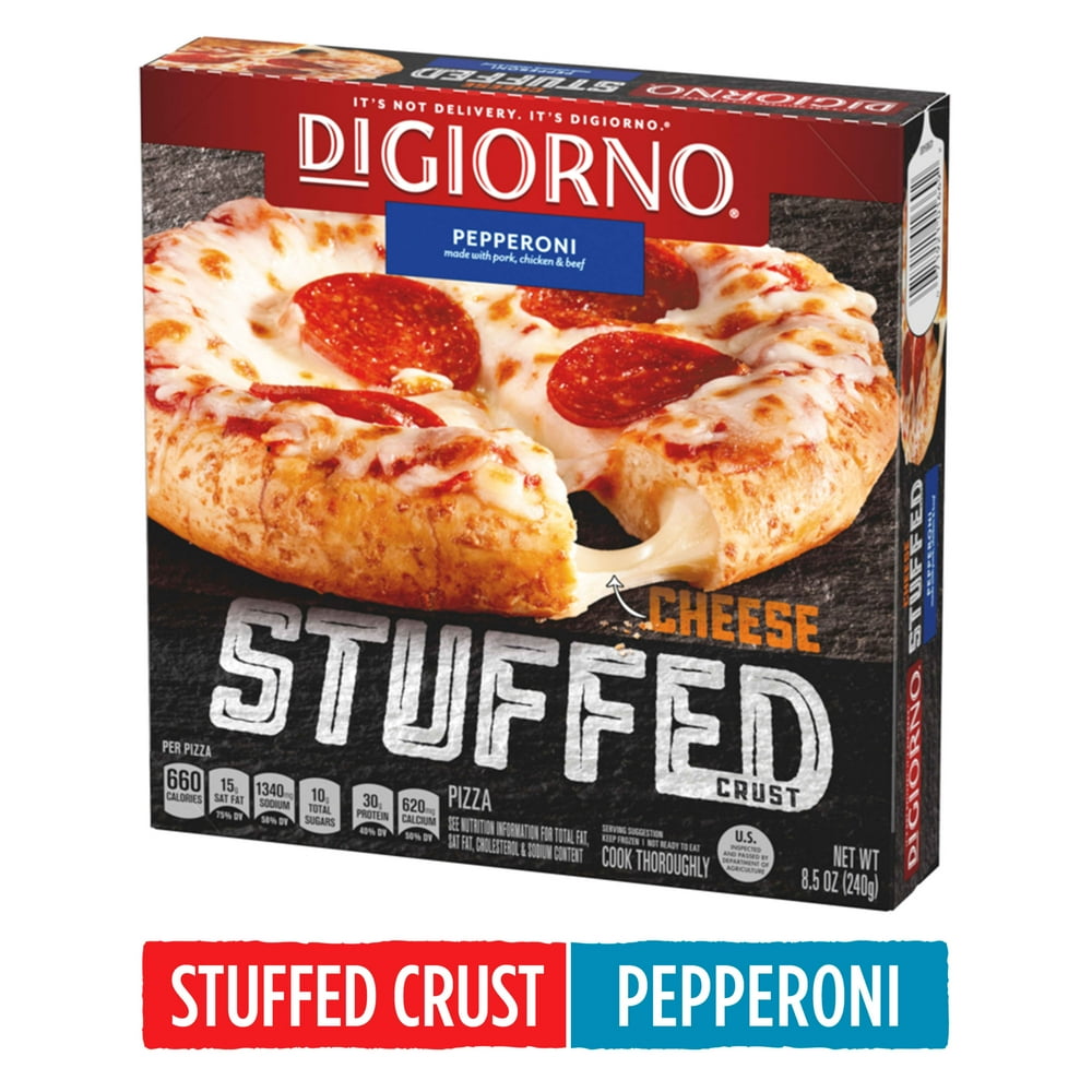 DIGIORNO Pepperoni Frozen Pizza on a Stuffed Crust Personal Pizza 8.5