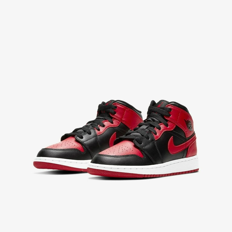 GS Air Jordan 1 Mid Banned 2020 554725 074 Sneakers Kids Youth Walmart