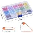 thumbnail image 2 of Jinsinto 300pcs Metal Safety Pins, 15 Colors Small Safety Pins, 2 of 5