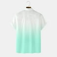 thumbnail image 6 of Zylanna Men's Turndown Collar Shirts, Gradient Print Short Sleeve Summer Button Down Casual Cardigan Trouses for Men Green Size M, 6 of 6