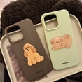 thumbnail image 4 of ins style simple puppy 15pro max apple 16 mobile phone case silicone iphone14 suitable for 13 three-dimensional niche, 4 of 10