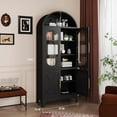 thumbnail image 5 of RRO Modern Metal Kitchen Pantry Storage Hutch Cabinet with Doors and Adjustable Shelves, 5 of 6