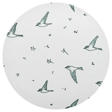 

Flying Birds Pattern 4-Piece 15.4in Heat-Proof PVC Plate Mats Easy Cut and Clean for Family Use