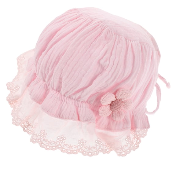 ADDHAT Infant Princess Hat 1Pcs Cotton Pink Brimmed Sunshade For Newborn Girls Outdoor Spring Summer Autumn