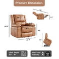 thumbnail image 3 of Bingirl Fauteuil Inclinable Releveur avec Chaleur et Massage - Faux PU, Réglable pour Personnes Âgées et Mobilité Réduite, 3 of 7