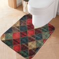 thumbnail image 2 of Yayeee Bath Rug for Bathroom Floor Non Slip Rectangle Fluffy Soft Absorbent Mat, 16"x24", Dark Tartan Pattern, 2 of 7
