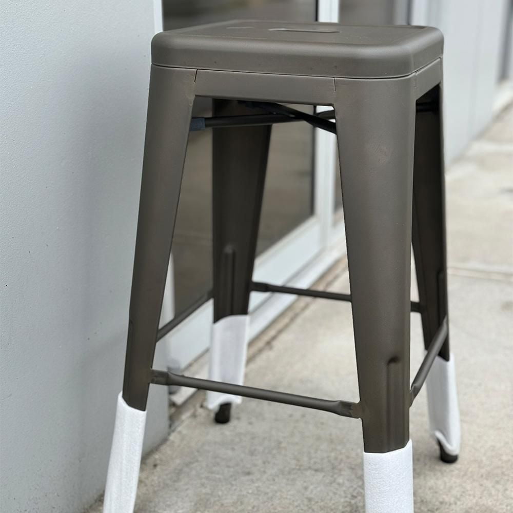Heavenly Collection Gunmetal Metal Counter Stool