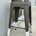 thumbnail image 3 of Heavenly Collection Gunmetal Metal Counter Stool, 3 of 9