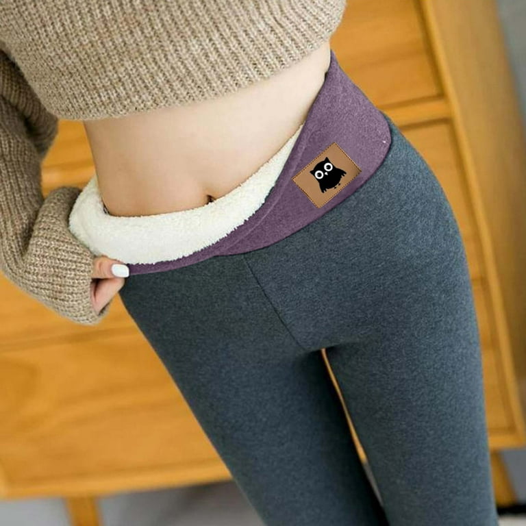Women Fleece Leggings Lined Winter High Waisted Thick Stretch Long Johns  Tights Pants Thermal Underwear Bottoms Super Thick Cashmere Leggings Fleece