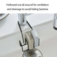 thumbnail image 5 of 3 Layer Kitchen Sponge Rack | Rust Proof Steel Sink Organizer | Space Saving Fast Draining Sponge Holder | Easy Setup | Black White | Fits 6.5 x 5.3 x 4.9 in | Durable Kitchen Storage, 5 of 6