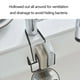 thumbnail image 5 of Kitchen Sponge Rack 3 Layer Space Saving Organizer | Rust Proof Steel | Fast Draining | Faucet Mounted | For Sink Sponges Scrubbers Cloths | 16.5x13.5x12.5cm | Black White | 1 Pack, 5 of 6