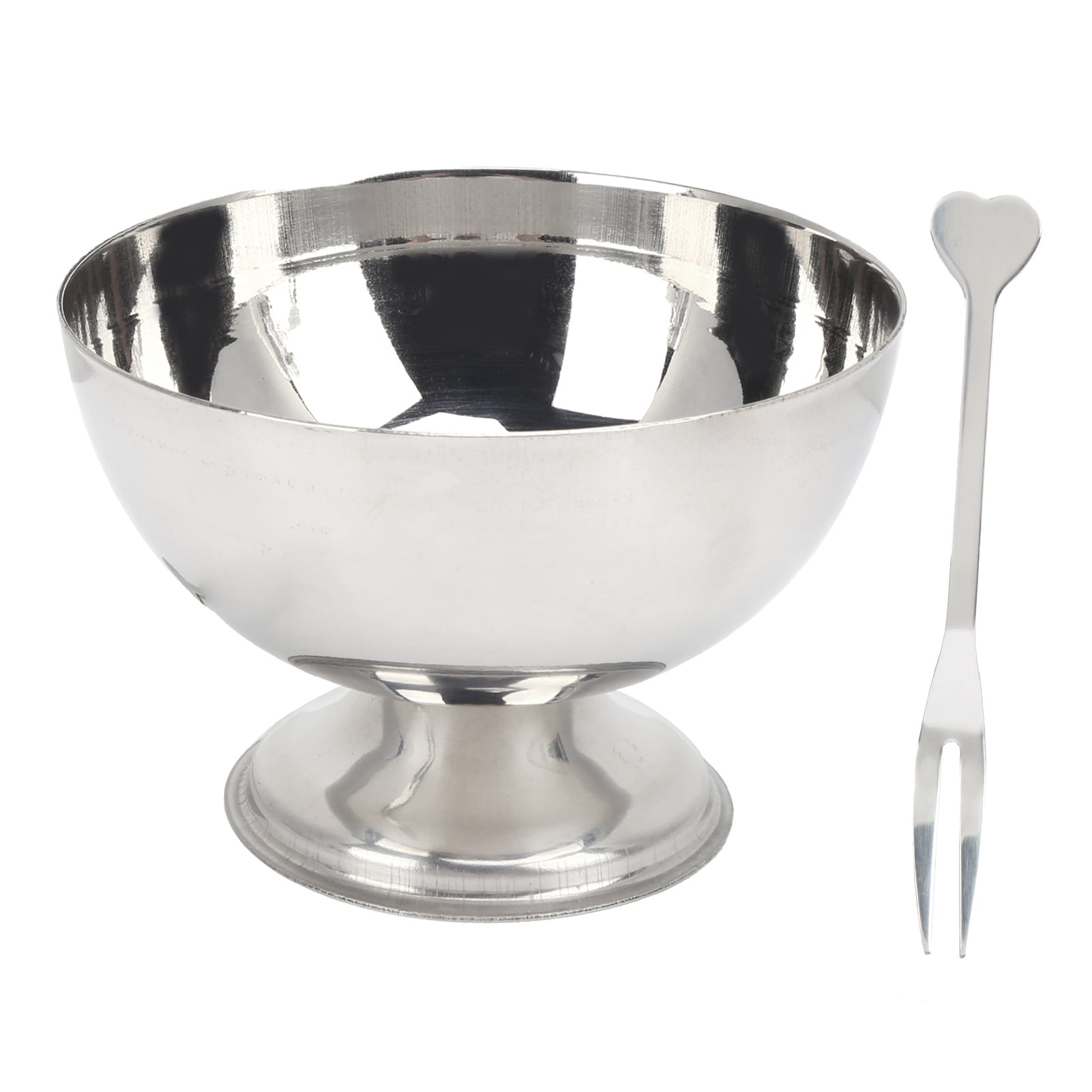 Domqga Ice Cream Bowl,Dessert Bowls,Dessert Bowls Stainless Steel Milkshake Cup Short‑Footed Medium Snack Dish For Ice Cream Fruit
