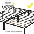 thumbnail image 4 of OUTOP King Size All-Metal Platform Bed Frame Strong Steel Bed Mattress Base Without Springs Large Storage Space Easy To Assemble Non-Vibration And Noise-Free Black, 4 of 6