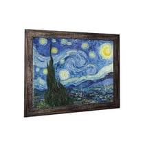 Starry Night by Vincent Van Gogh Framed Art, Wall Decor for Your Office or Living Room, 11x14, 2436BW
