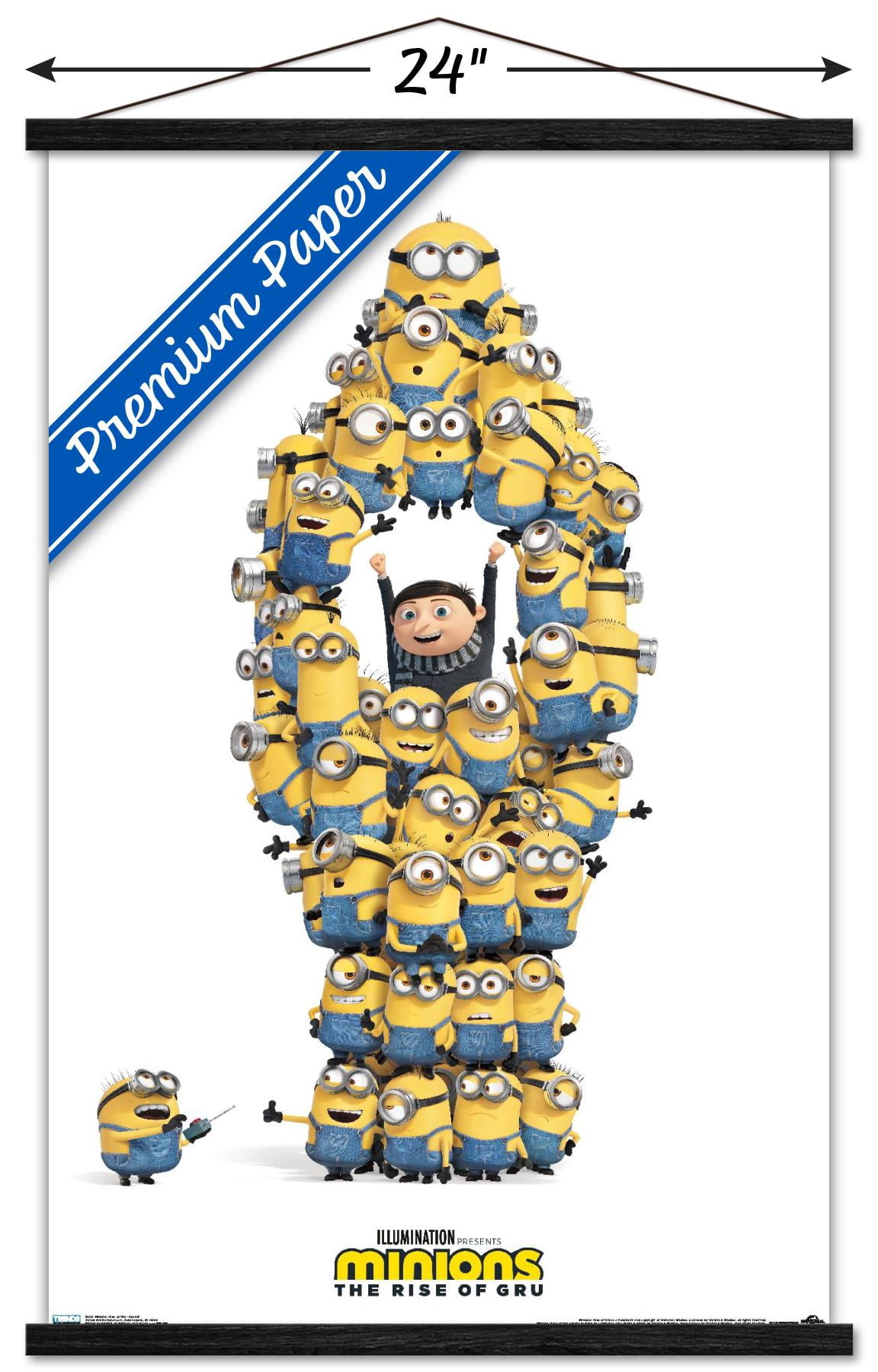 Illumination Minions: Rise Of Gru - Rocket Wall Poster with Wooden Magnetic Frame, 22.375" x 34"
