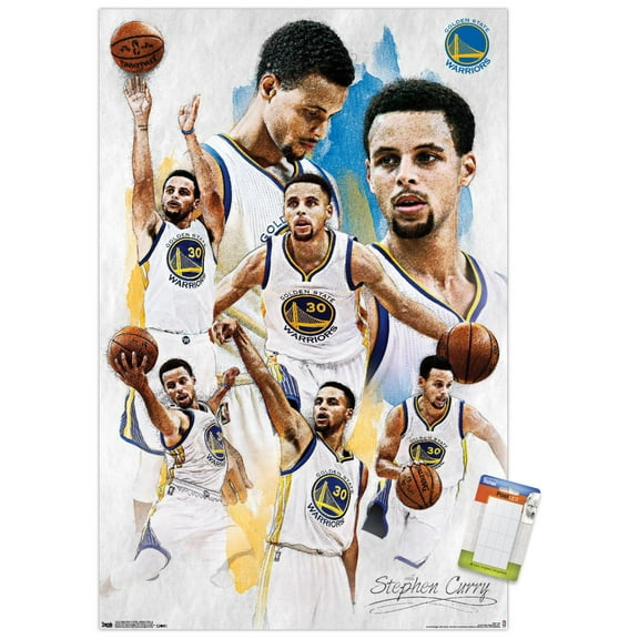 NBA Golden State Warriors - Stephen Curry 16 Wall Poster, 14.725" x 22.375"