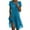 Sky Blue, variant on Sakmal V-Neck Sun Dresses for Women 2024 Green Mid-Length Lightweight Flowy Polka Dot Short Sleeve Shift Dress