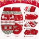 thumbnail image 2 of Paquete de 2 suéteres navideños para gatos: suéter navideño para cachorros, suéteres de copo de nieve para gatitos y perros pequeños, suéter de cuello redondo para gatitos y cachorros (rojo talla 16, gris talla 14) JM, 2 of 5