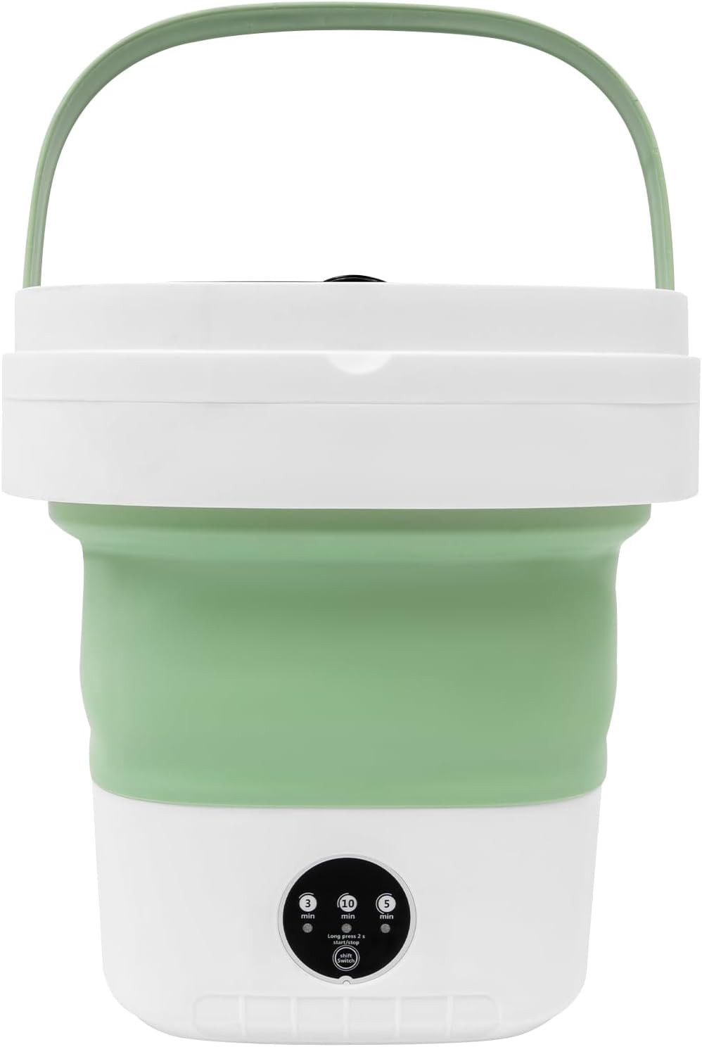 Electronic Underwear Washer Machine with Blue Light 12L Portable Foldable Mini Washing Machine with 3 Intelligent Cleaning Modes for Travel, Camping, Apartment, Dorm, Socks, Underwear Green