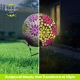 thumbnail image 6 of Briarwood Lane Pink and Green Floral Solar LED Glass Gazing Ball, 6 of 8