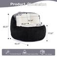 thumbnail image 3 of Jopath Bean Bag Chair with Pull Ring Can Be Easily Moved Large Lounger Sofa for Gaming Reading Living Room Bedroom Black+White+Grey, 3 of 9