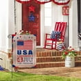 thumbnail image 6 of God Bless America Independence Day Patrioctic Linen Garden Flag 12 X 18 Inch Double Sided Memorial Day Floral Yard Flag Vertical Home Yard Outdoor Decoration, 6 of 9