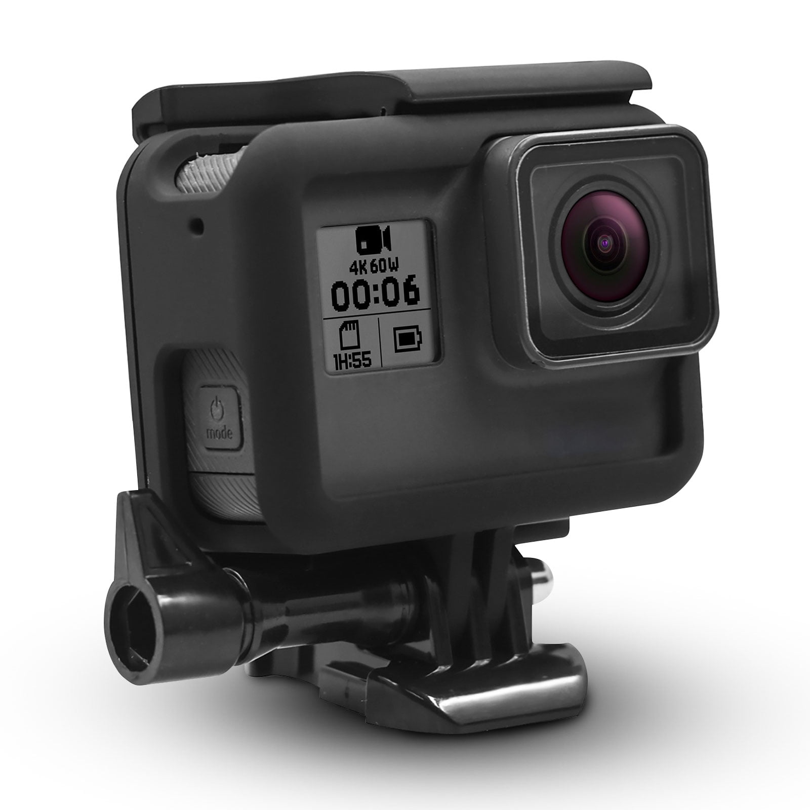 HERO6 Black Action Camera Black PU Leather Frame Mount Housing Case with Adjustable Neck/Waist Strap Accessories for GoPro Hero 6
