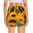 thumbnail image 3 of Picia Sunflowers 7 Pattern Women's 2 in 1 Athletic Running Shorts High Waisted Workout Casual Gym Sweat Shorts with Comfy Liner Zipper Pockets-Small, 3 of 9