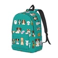 thumbnail image 2 of Balery Cartoon Dogs Vintage Canvas Backpack for Men and Women - Large Capacity, Durable Travel Laptop Bag for School, Work, Hiking, and Outdoor Activities, 2 of 7