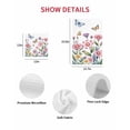 thumbnail image 7 of Pink Flowers Kitchen Dish Towels for Drying Dishes Set of 3, Spring Floral Butterfly Leaves Plants Pastoral Waffle Weave Microfiber Hand Tea Bathroom Towels Quick Dry & Absorbent Towel 12x12, 7 of 7