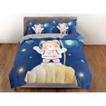 thumbnail image 3 of Ropa de Cama Osito Astronauta, Funda Nórdica y Funda de Almohada, Cremallera, 3 of 4