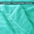 thumbnail image 5 of Casa Platino 4-Pack Soft Cotton Bath Towels - Quick Dry, Lightweight & Absorbent Towels for Spa & Travel - Aqua Sky, 5 of 7