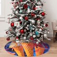 thumbnail image 5 of Yiaed Trio Of Dripping Cones Print Christmas Tree Skirt , Tree SkirtsTree Mat for Christmas Winter Holiday Indoor Decorations-48", 5 of 7