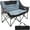 1 Pack Black-FS-M, variant on ABORON Oversized Padded Camping Chair, Outdoor Folding Chair for Couple, Fully Padded Patio Chair Portable Heavy Duty Arm Chairs with Side Pockets, Cup Holder for Picnic, Fishing, Backpacking