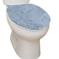 thumbnail image 2 of Home Weavers Hampton Crochet Bath Mat Collection 100% Cotton Tufted Bath Rug, Extra Soft and Absorbent Bath Rugs, Machine Wash, bath rug for Bathroom, 18"x18" Lid Cover, Blue, 2 of 10