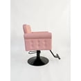 thumbnail image 4 of Fauteuil Inclinable de Salon Professionnel – Conception Ergonomique, Pivotement à 360°, Levage Hydraulique Réglable, Base Ronde en Métal Durable, Cuir PU Imperméable, Dossier Rembourré, Idéal pour la Coiffure, le Coiffage, la Beauté, 4 of 5