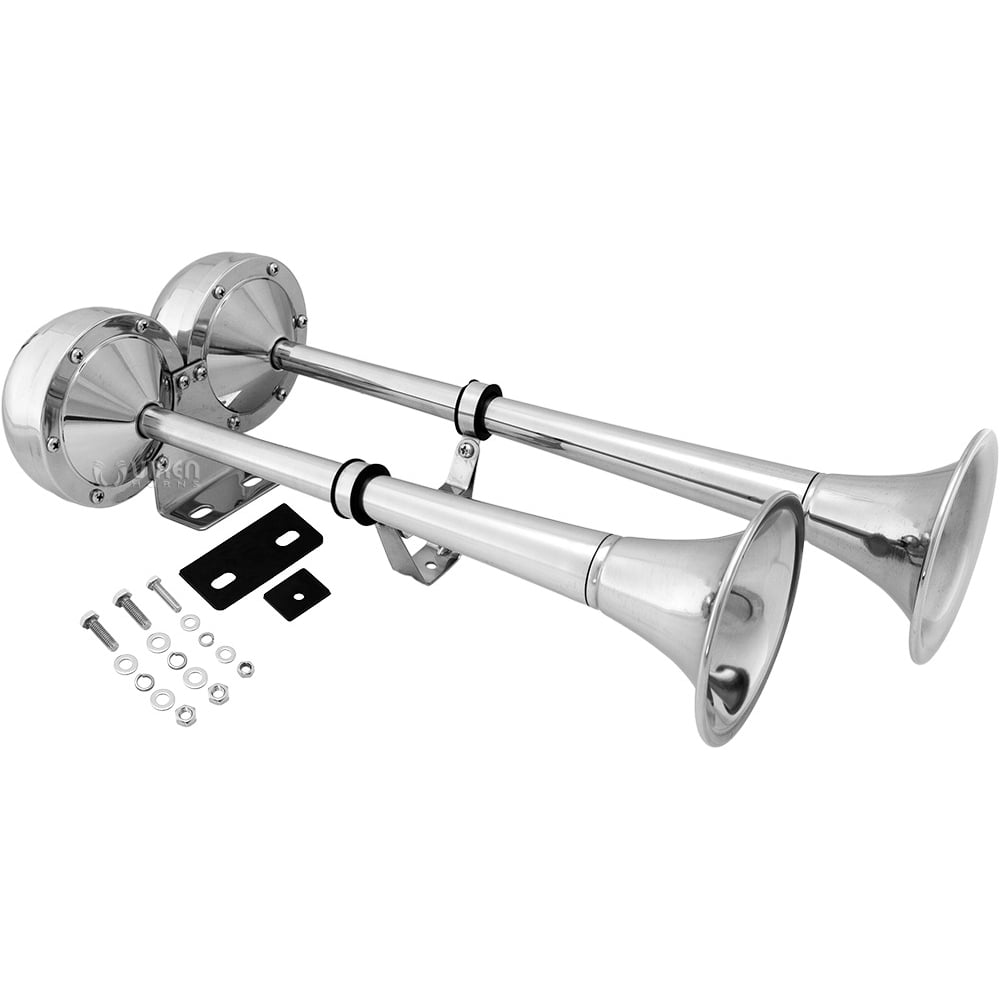 Vixen Horns Loud Powerful Dual Stainless Steel Trumpets Marine Electric