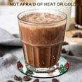 thumbnail image 2 of Teal Snowman Christmas Coasters Set of 4, Absorbent Coasters for Drinks, Xmas Tree Snowflake Elk Winter Coaster for Desk Coffee Table Protection, Home Decor House Warming Gifts 4", 2 of 8