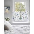 thumbnail image 4 of Half Window Curtain 36 Inches Long, Blue Floral Spring Window Treatment Curtain Drapes, Farmhouse Poppy Botanical Small Tier Curtains for Bathroom Over Sink, 27.5"x36", 2 Panels, 4 of 7