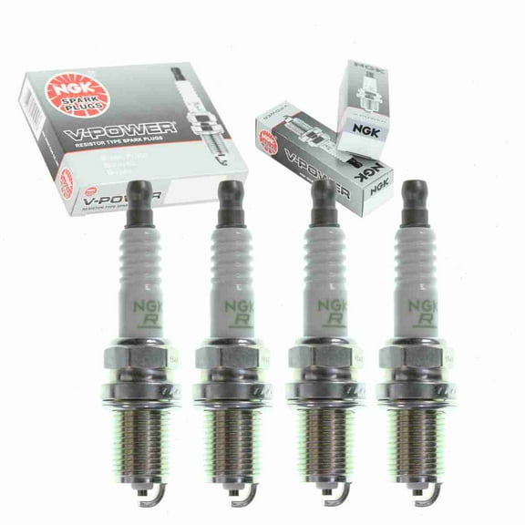 4 pc NGK V-Power Spark Plugs compatible with Mazda Miata 1.8L L4 1994-2005