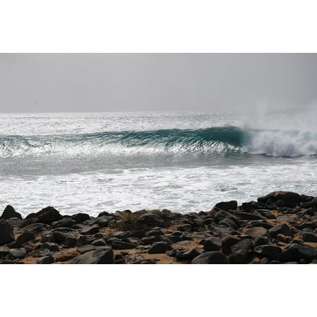 Canvas Print Spot Punta Prata Surf Cap Verde On The Island of Sal Stretched Canvas 10 x (Best Surf Spots In Peru)