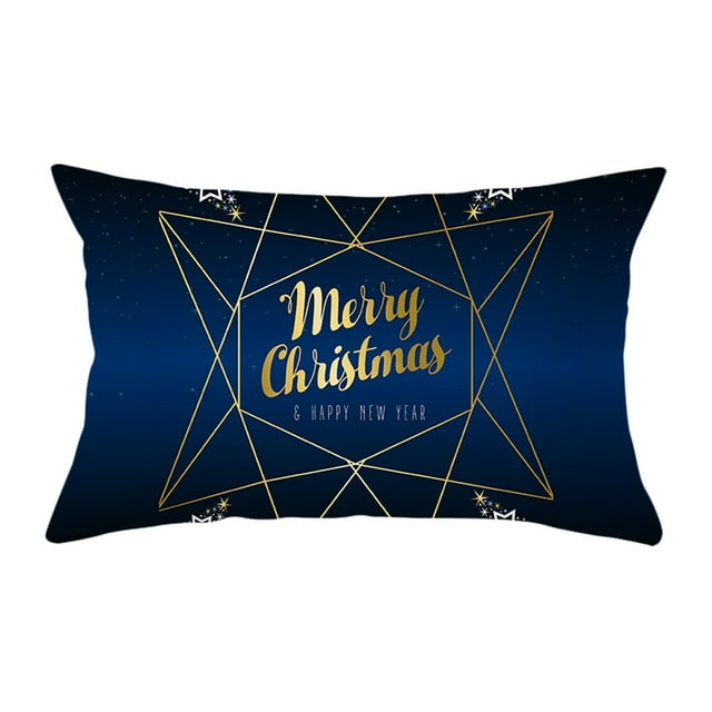 asddcavvf Blue Christmas Velvet Printed Lumbar Pillow Covers and Sofa Cushion Covers Size Silk Pillowcases Silk Hair Pillowcase Silk Pillowcase for Kids