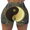 thumbnail image 2 of Pofeuu Yin And Yang Mandala Print Workout Shorts for Women Scrunch Butt Lifting High Waisted Yoga Gym Seamless Booty Biker Shorts-Medium, 2 of 8