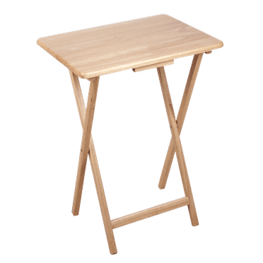 Mainstays Indoor Single Folding TV Tray Table Set of 2  in Natural L19 x W15 x H26inches.
