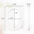 thumbnail image 2 of White Shower Curtai Rings, 24 Pcs Plastic Shower Curtain Rings, Plastic Shower Curtain for Bathroom Shower Rod, White Shower Rings Loops for Shower Curtain, 2 of 7