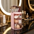 thumbnail image 2 of Pink 3-Layer Rotatable Cosmetic Organizer for Makeup Brushes, Hair Accessories, Hair Clips & More, 2 of 6