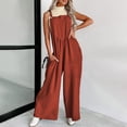 thumbnail image 2 of YDLCAFD Womens Overalls Casual Loose Sleeveless Adjustable Straps Wide Leg Jumpsuit With 2 Pockets XXXL, 2 of 6